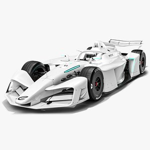 GEN4 Formula E 2026-2027 Race Car White Mockup