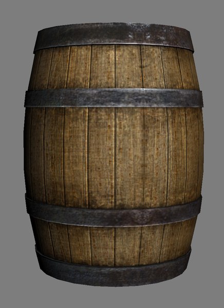 3ds wooden barrel