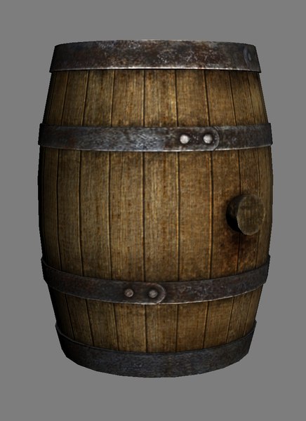 3ds wooden barrel