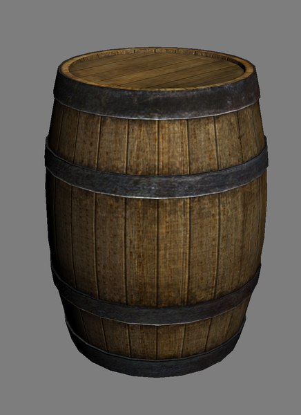 3ds wooden barrel