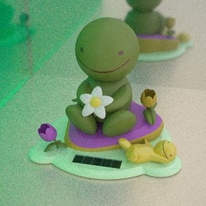 3d model japanese frog toy