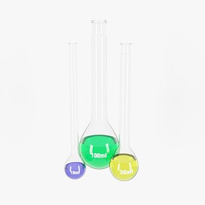 kjeldahl flask set 3D