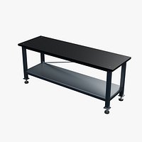 Steel Assembly Workbench 2100x670mm Configuration 09