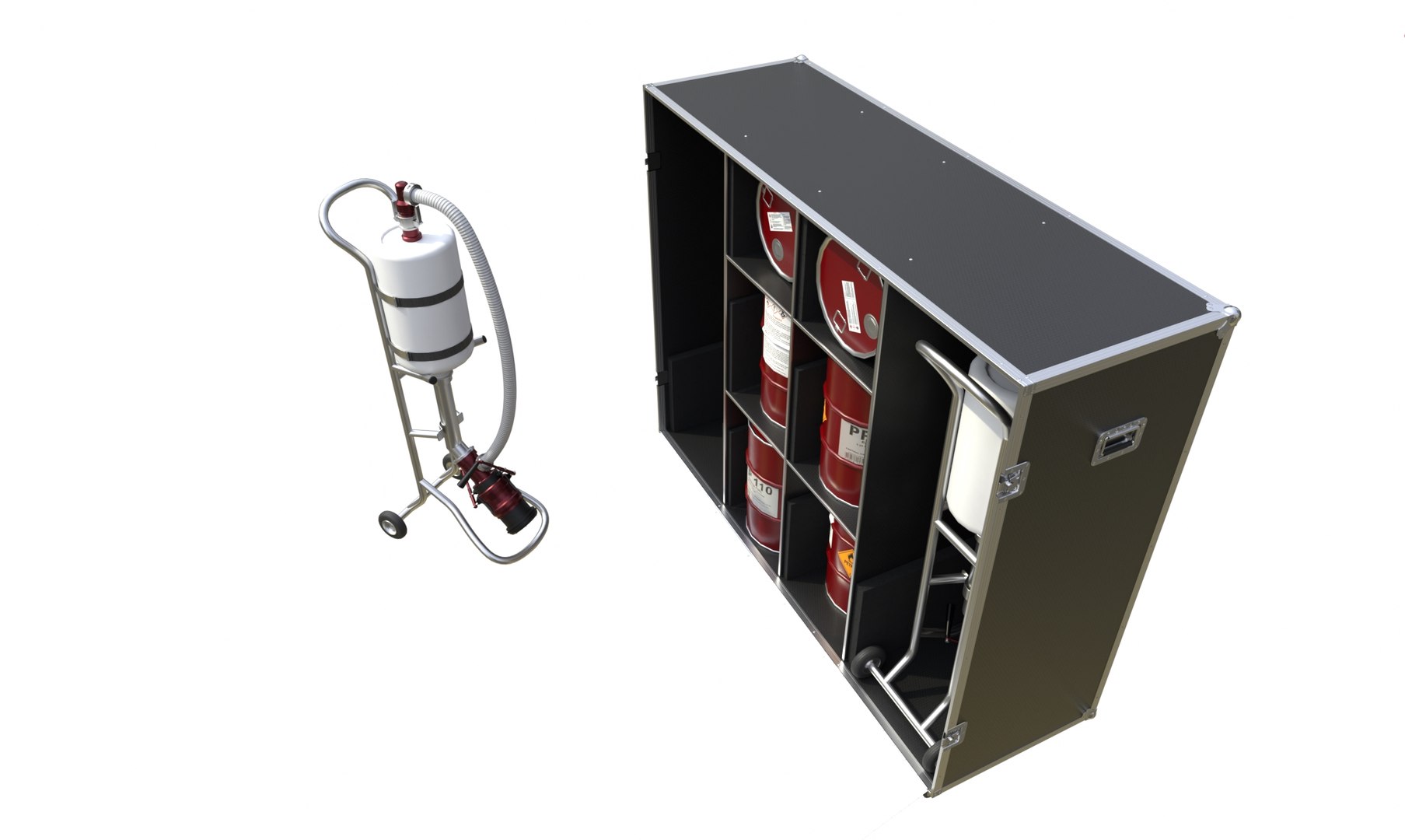 Refueling Bottles Race Garage Case 1 3D Model - TurboSquid 2201560