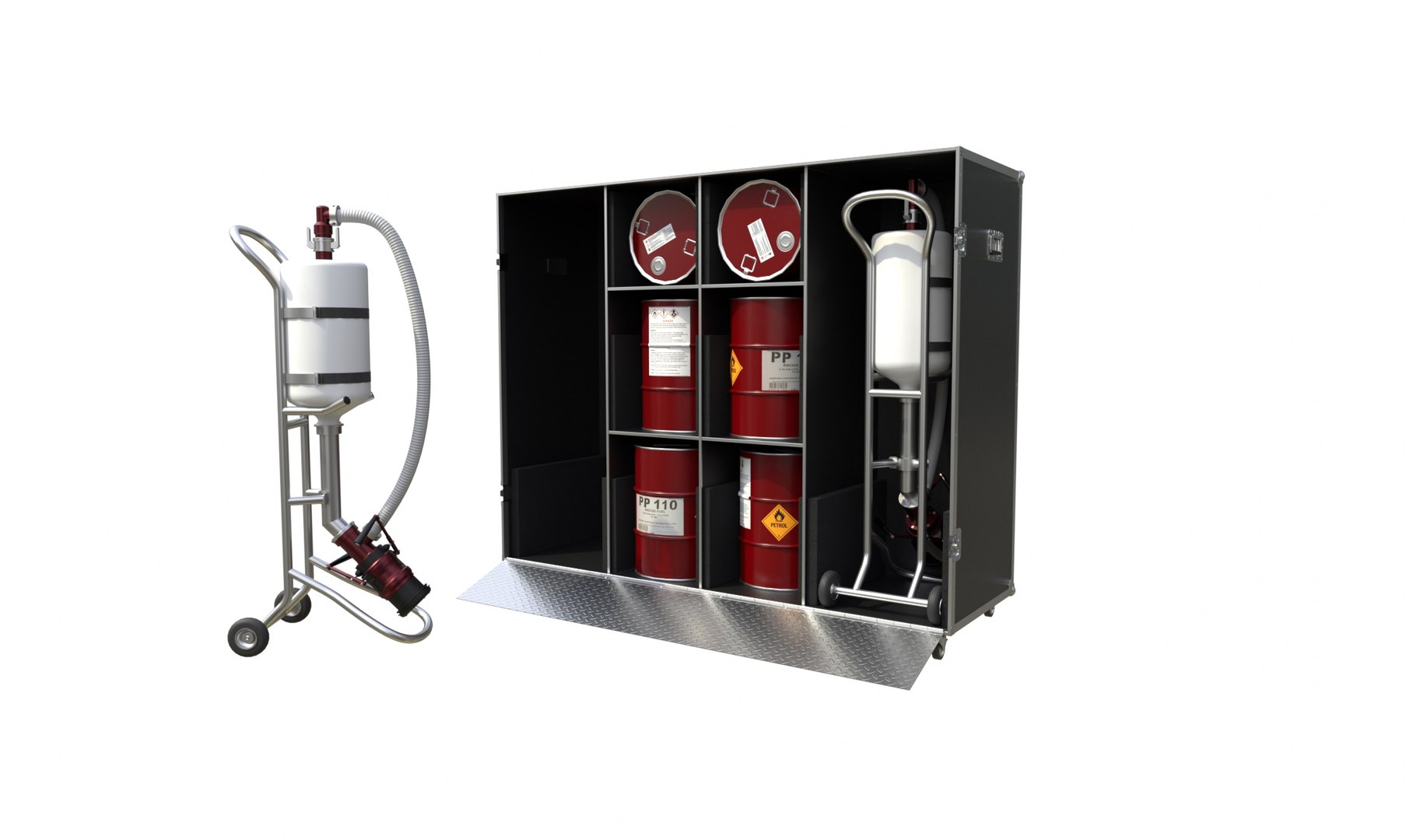 Refueling Bottles Race Garage Case 1 3D Model - TurboSquid 2201560
