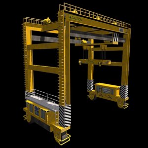 3ds rubber tire gantry crane