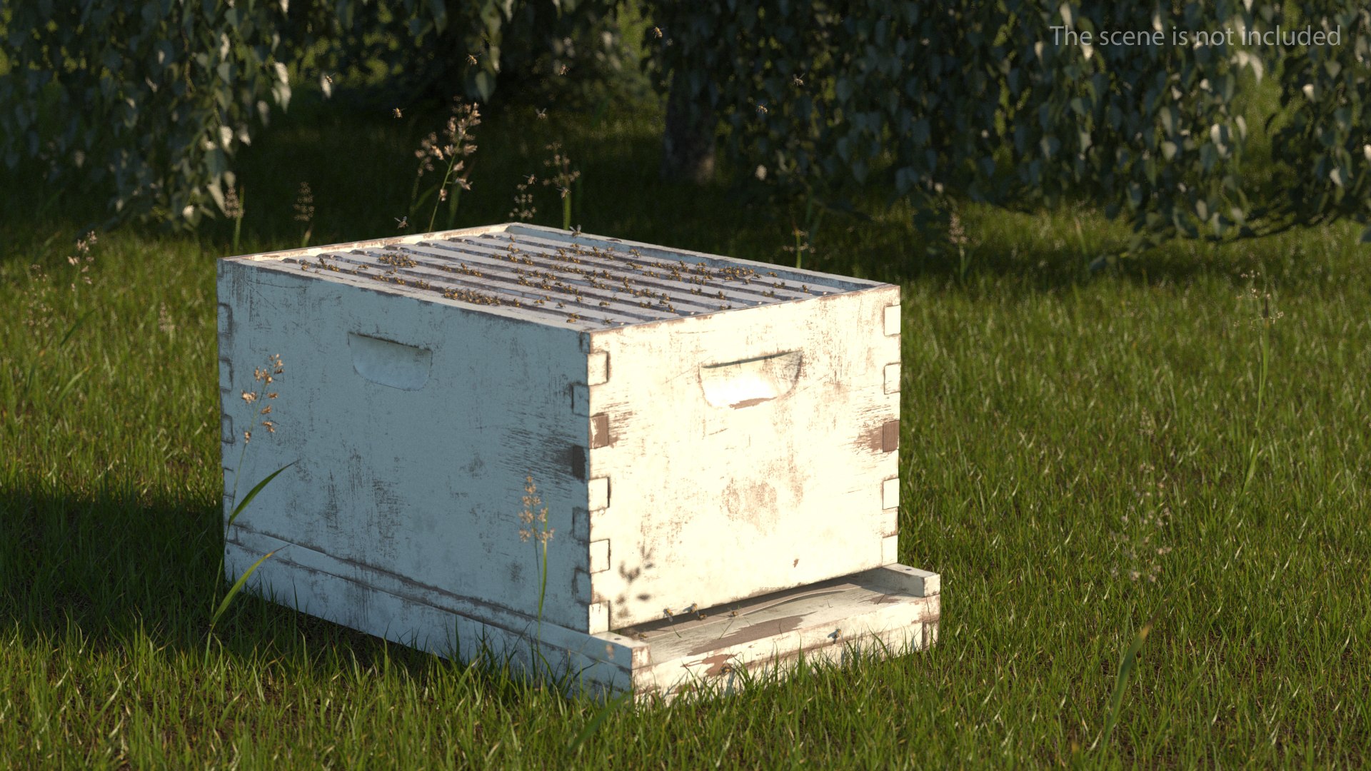 Painted Brood Box Cedar 8 Frames 3D model preview