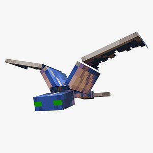 3D Minecraft Phantom Rigged 3D Model Game Ready 4K PBR model