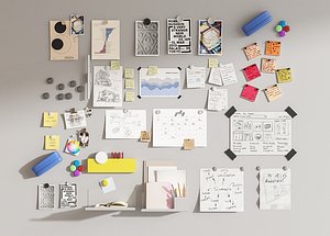 3D White Board Tack Board Wall Corkboard  Rectangular Office Pin Notice Board Sticky Notes Bulletin Pin