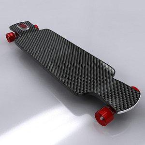 3d longboard skateboard board model