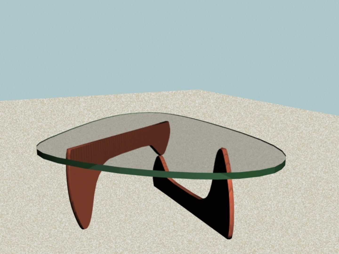 free artistic glass table 3d model