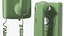 3D Vintage Green Rotary Wall Phone