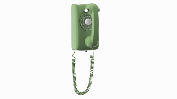 Grünes Vintage Wandtelefon Mit Wählscheibe 3d Modell Turbosquid 1794535 - Vintage Green Rotary Wall Phone