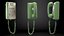 3D Vintage Green Rotary Wall Phone