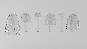 Water jets  fountain showerhead model 6pack 3D model