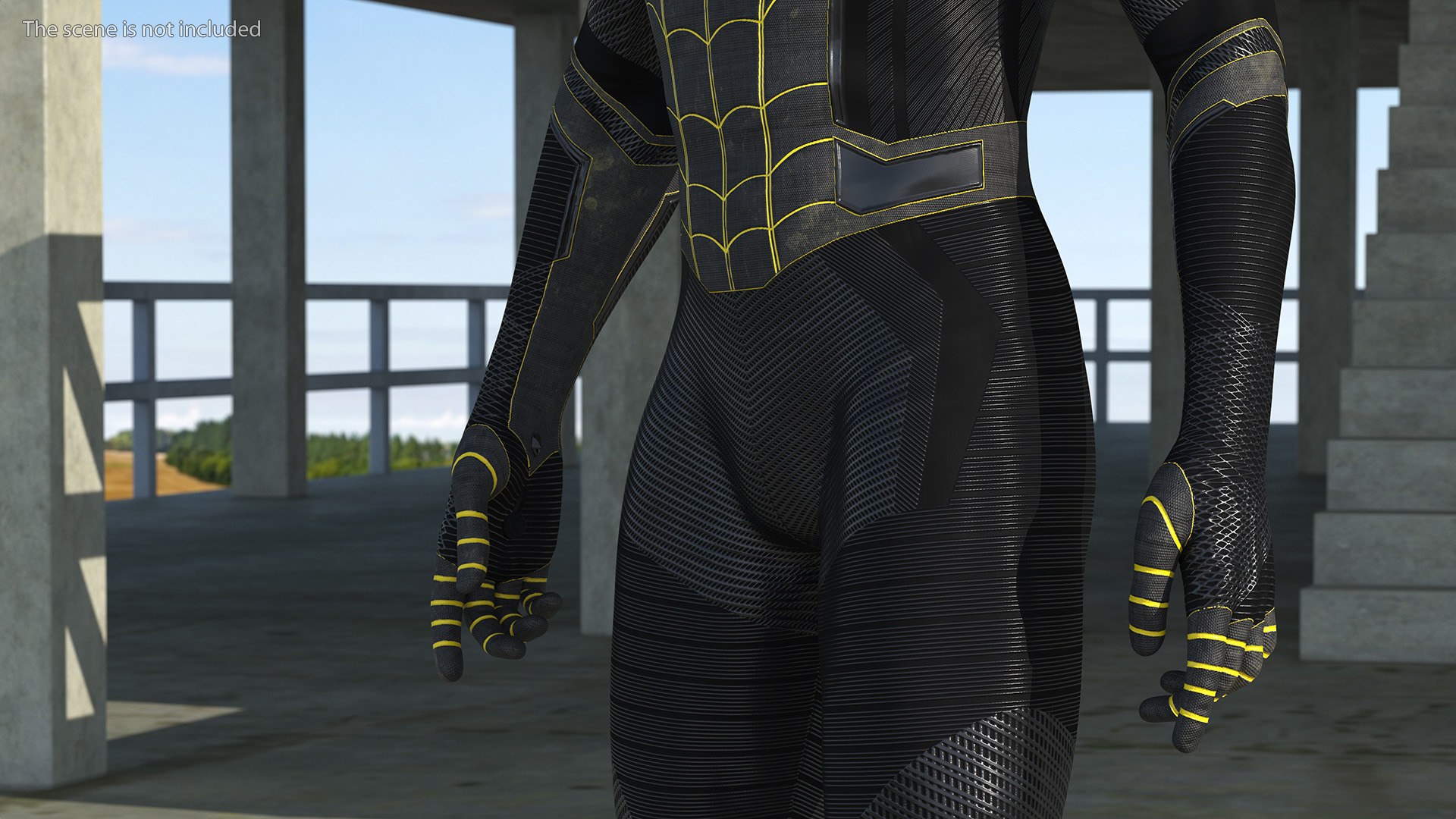 3D Spiderman Black Suit Standing Pose - TurboSquid 2097713