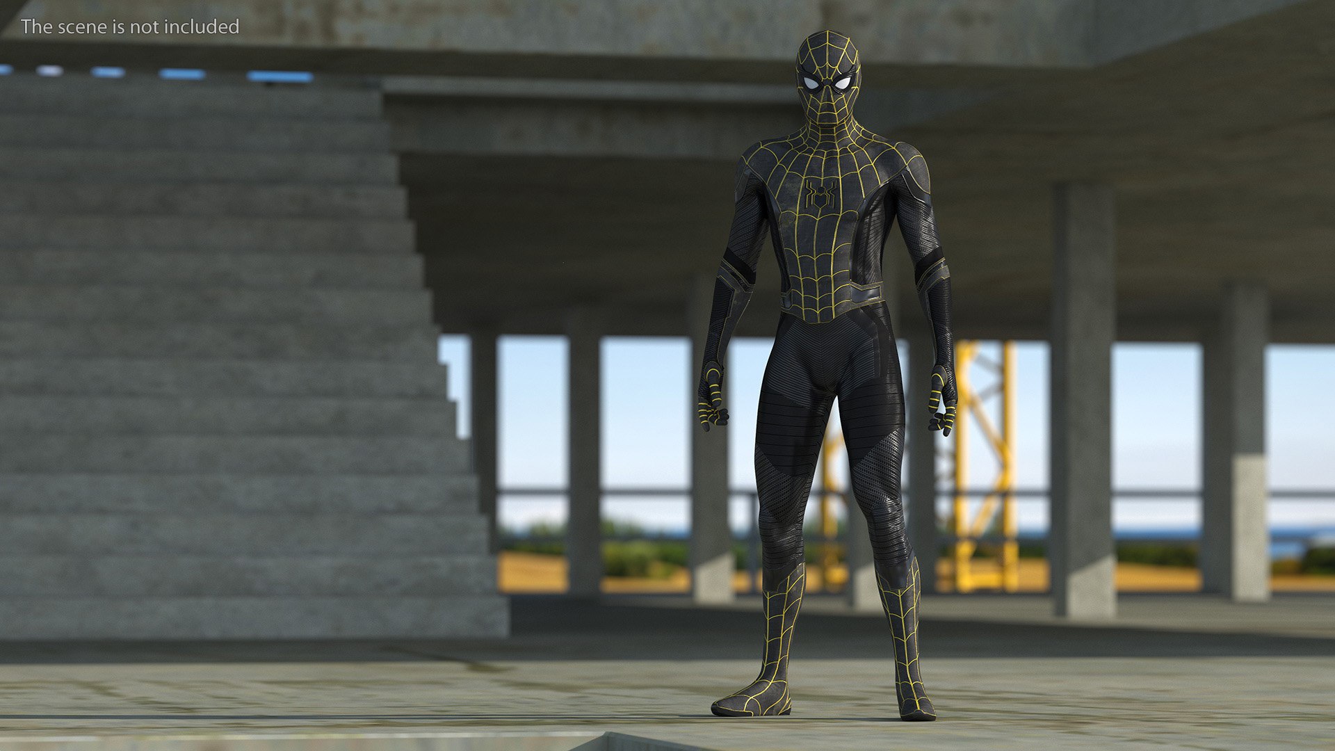 3D Spiderman Black Suit Standing Pose - TurboSquid 2097713