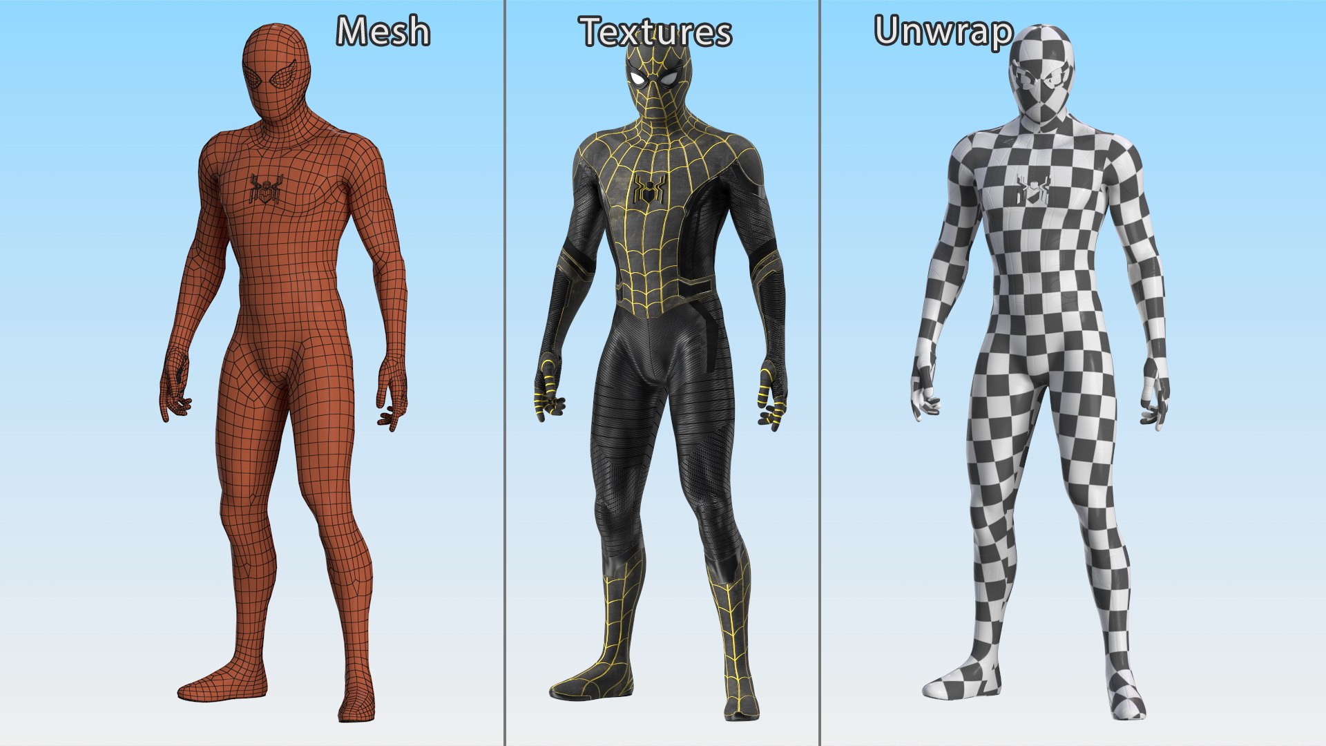 3D Spiderman Black Suit Standing Pose - TurboSquid 2097713