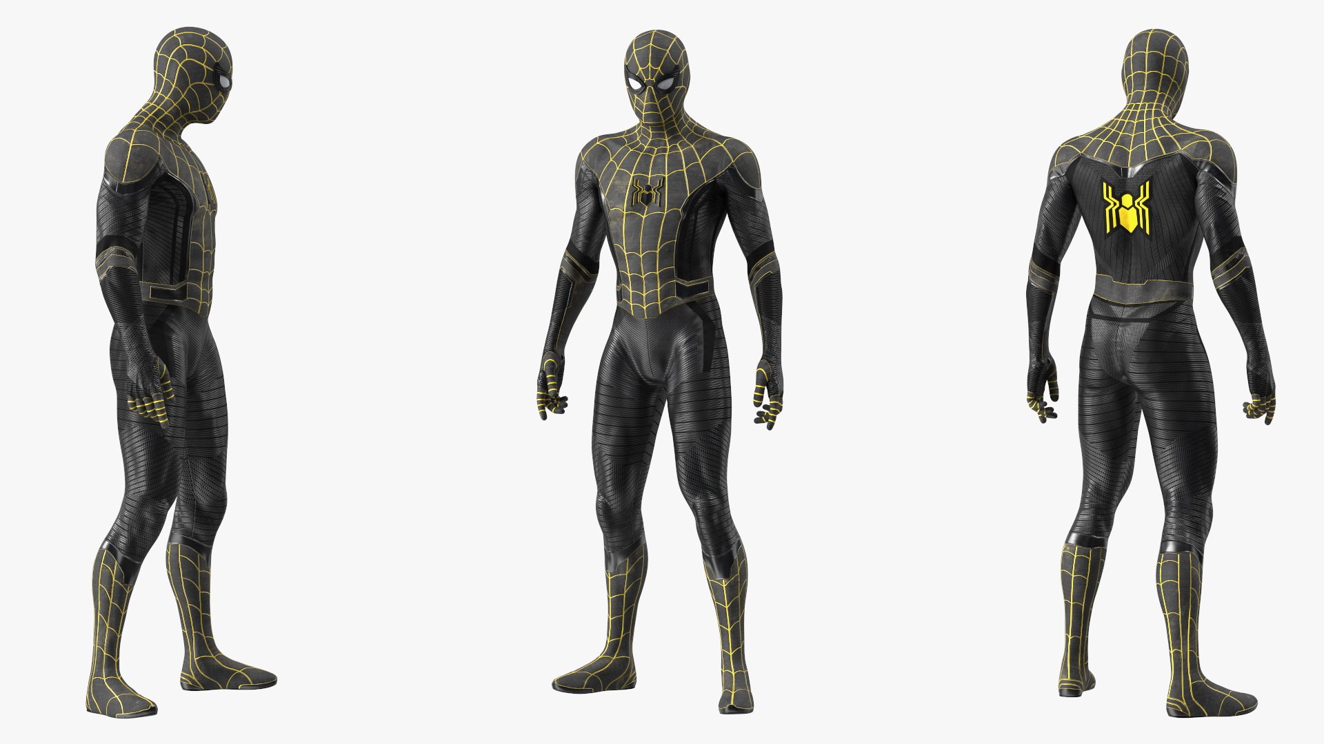 3D Spiderman Black Suit Standing Pose - TurboSquid 2097713