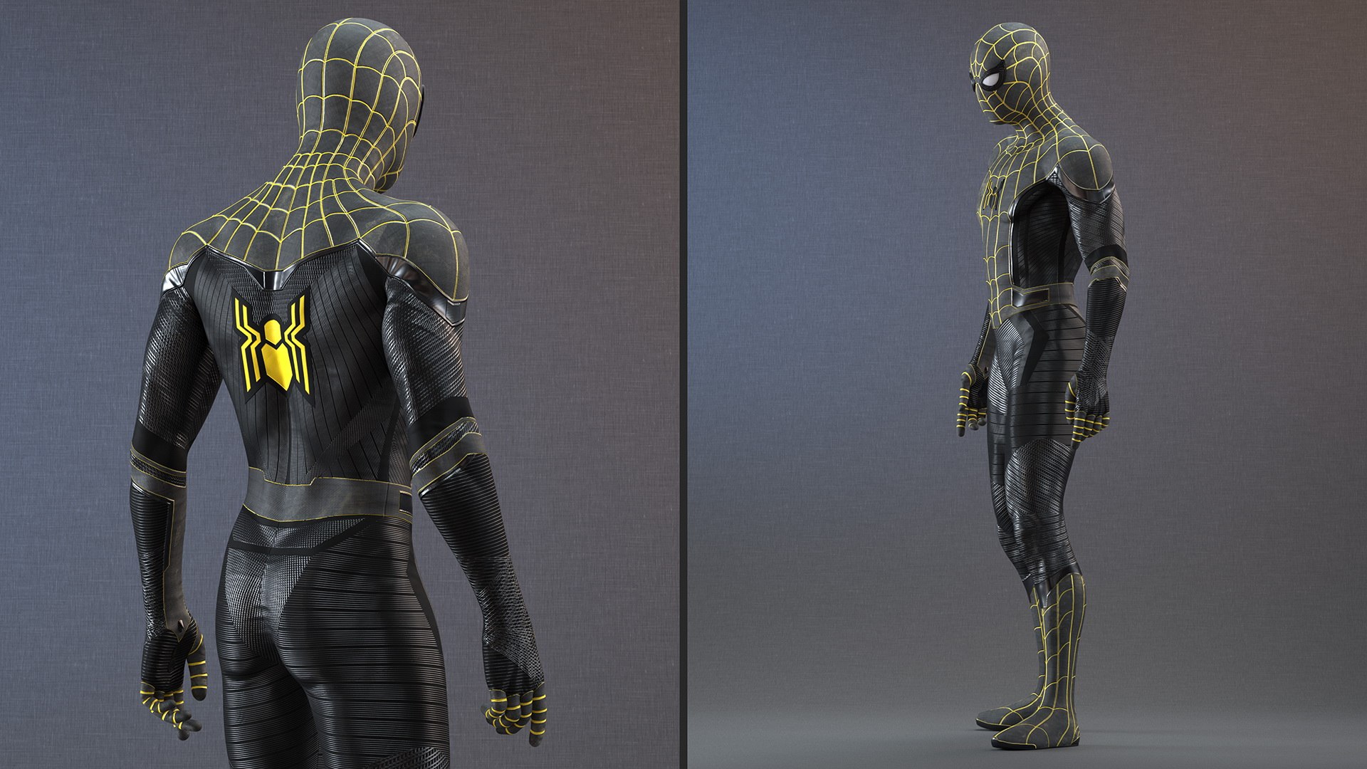 3D Spiderman Black Suit Standing Pose - TurboSquid 2097713