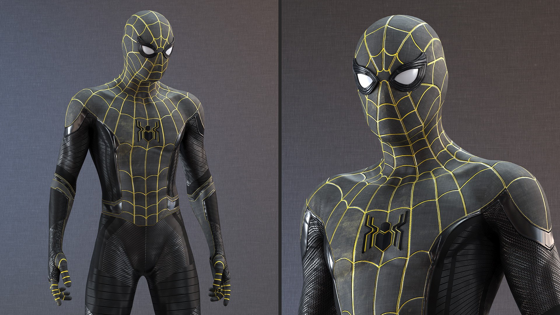 3D Spiderman Black Suit Standing Pose - TurboSquid 2097713