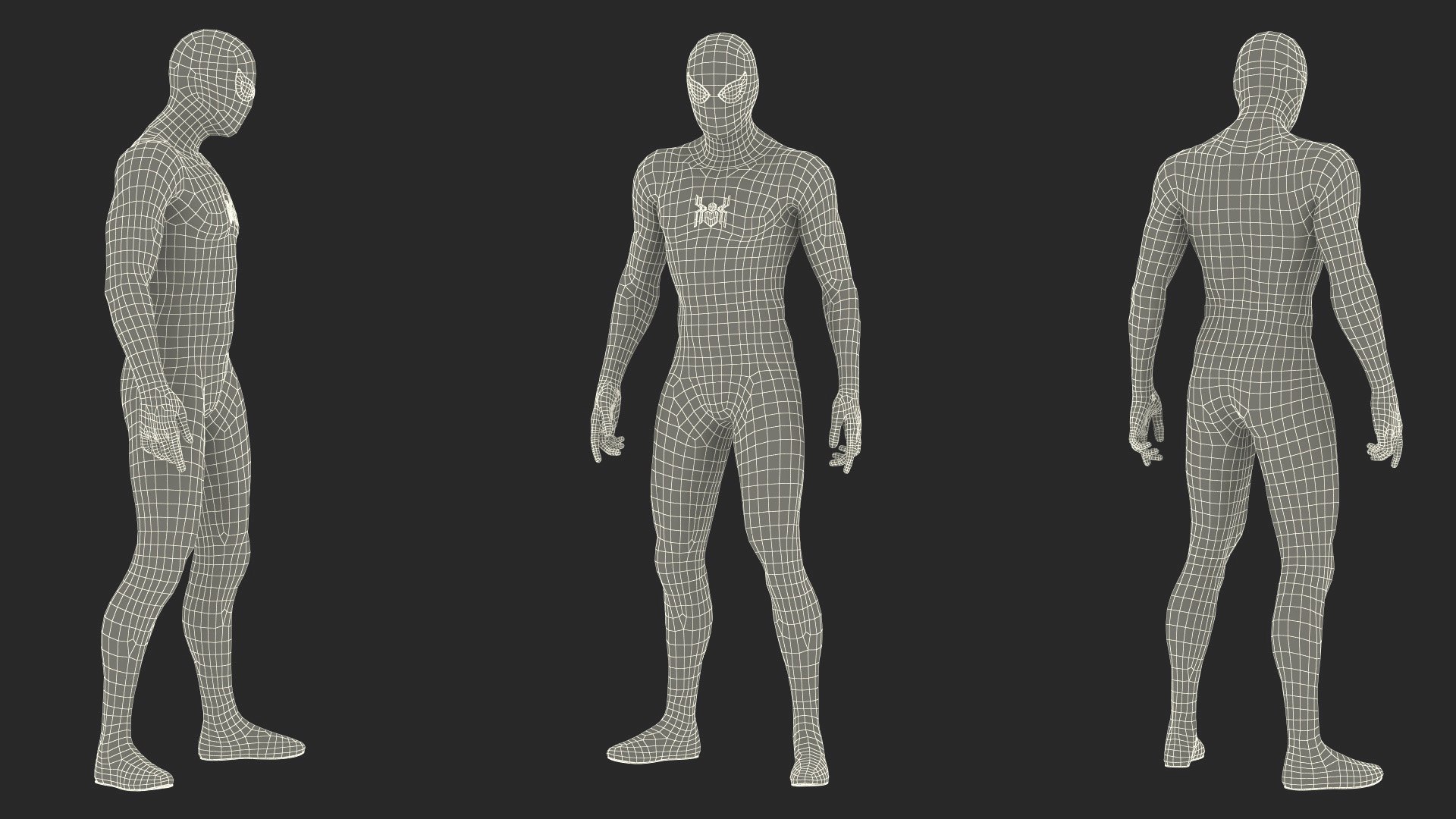 3D Spiderman Black Suit Standing Pose - TurboSquid 2097713
