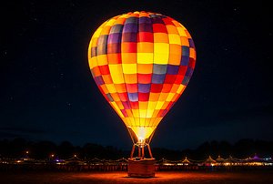 Colorful Checkered Hot Air Balloon - Game Ready 3D Model 3D