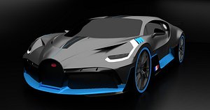 2019 supercar bugatti divo 3D model