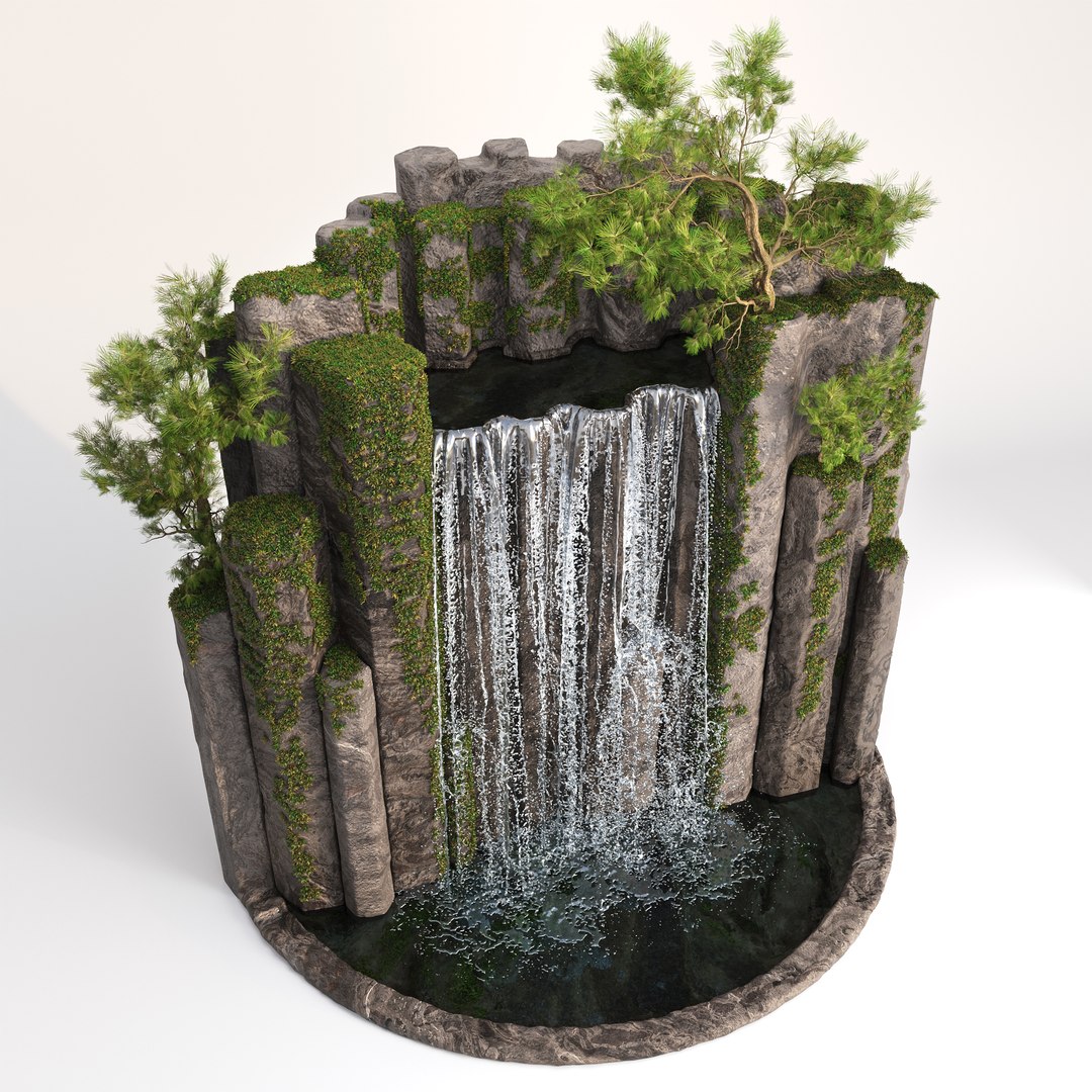 Large Waterfall 2 3D - TurboSquid 1958722