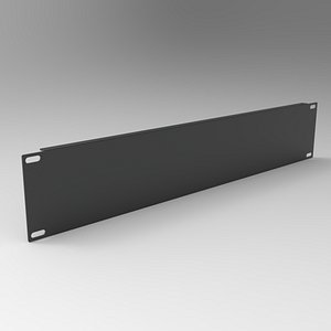 19 inch 2U Blank Server Rack Panel - CNC and 3D Print Ready