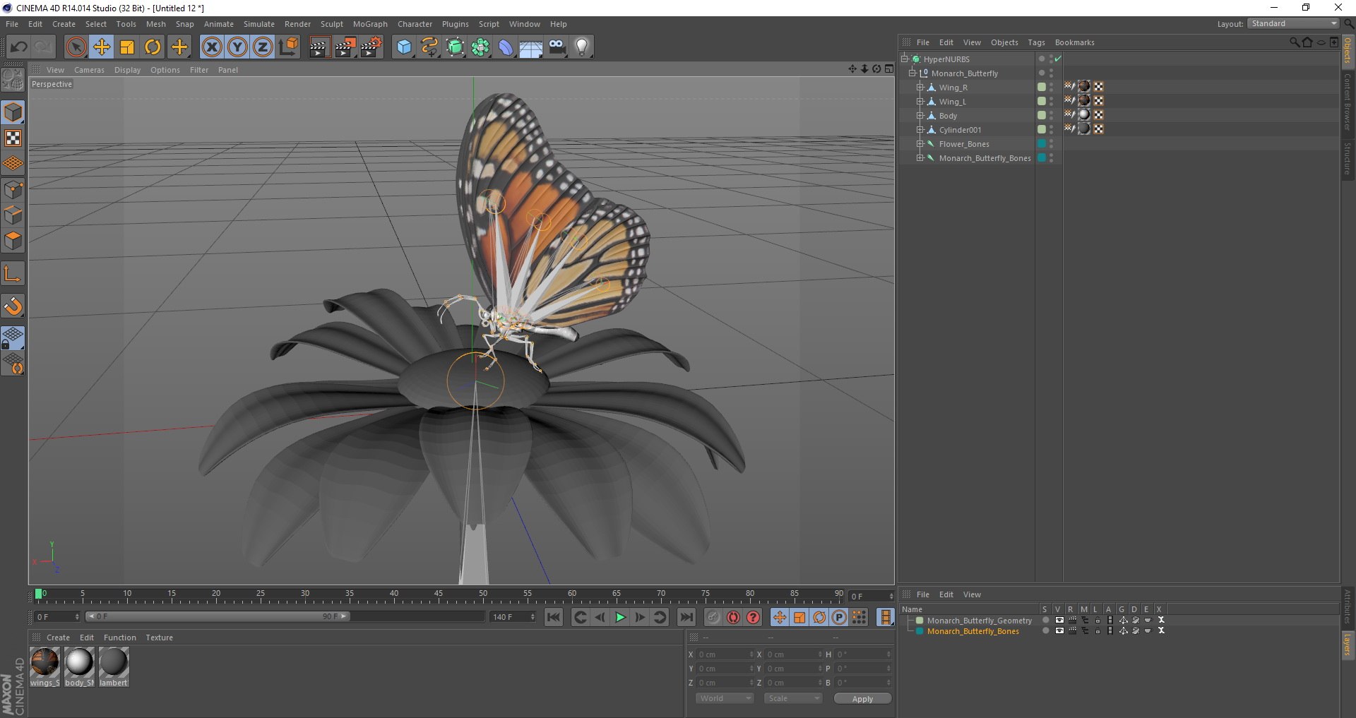 Monarch Butterfly Collects Nectar 3D Model - TurboSquid 1566666