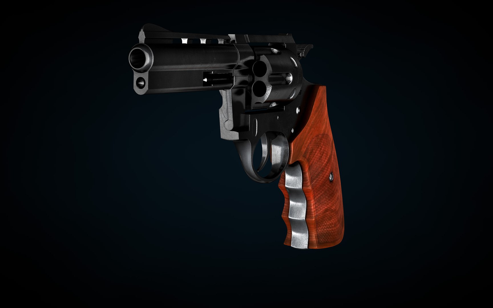 Colt Anaconda Revolver 3d C4d