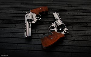 colt anaconda revolver 3d c4d