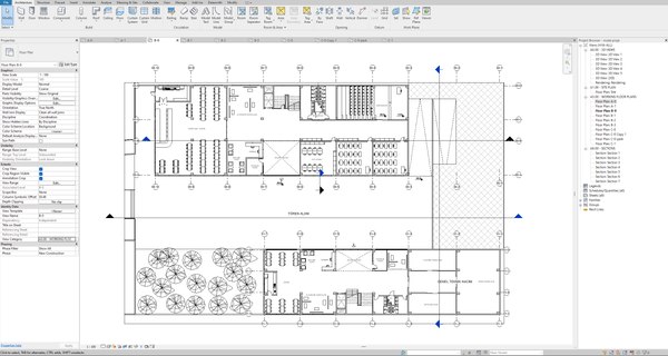modelo 3d Proyecto Revit del edificio de la escuela secundaria ...