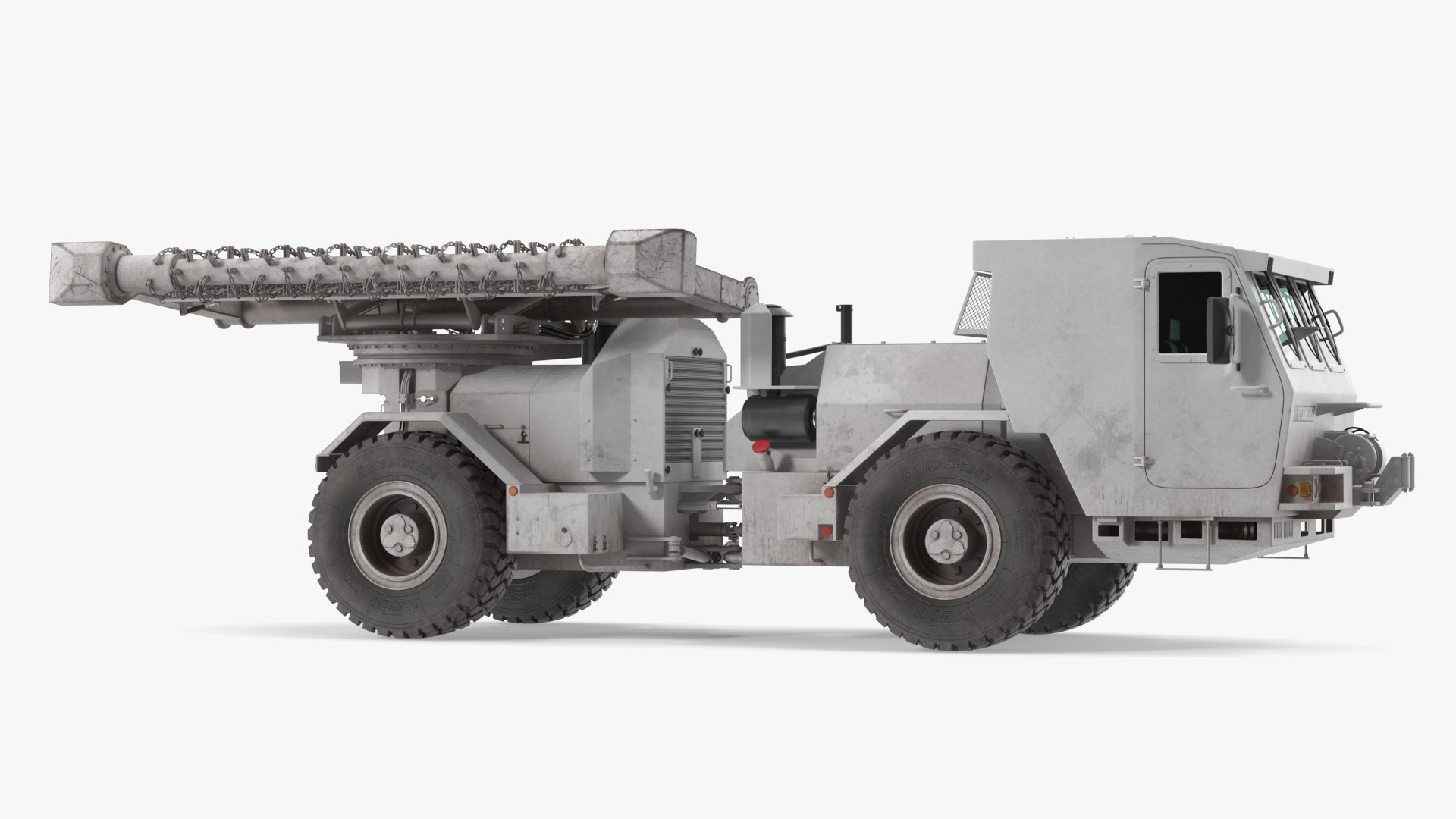 White Hydrema 910 Mine Clearing Vehicle Used 3D model preview