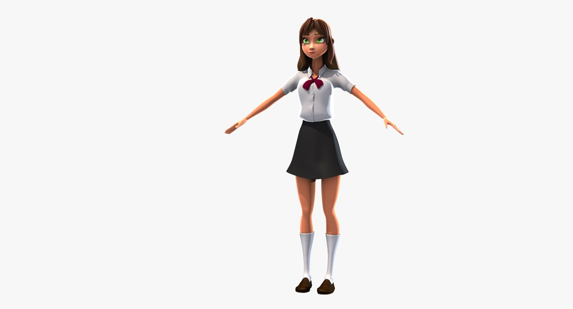 1920px x 1038px - 3d model rigged cartoon girl manga