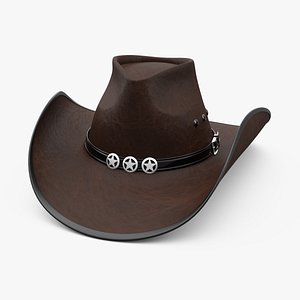 3D leather hat