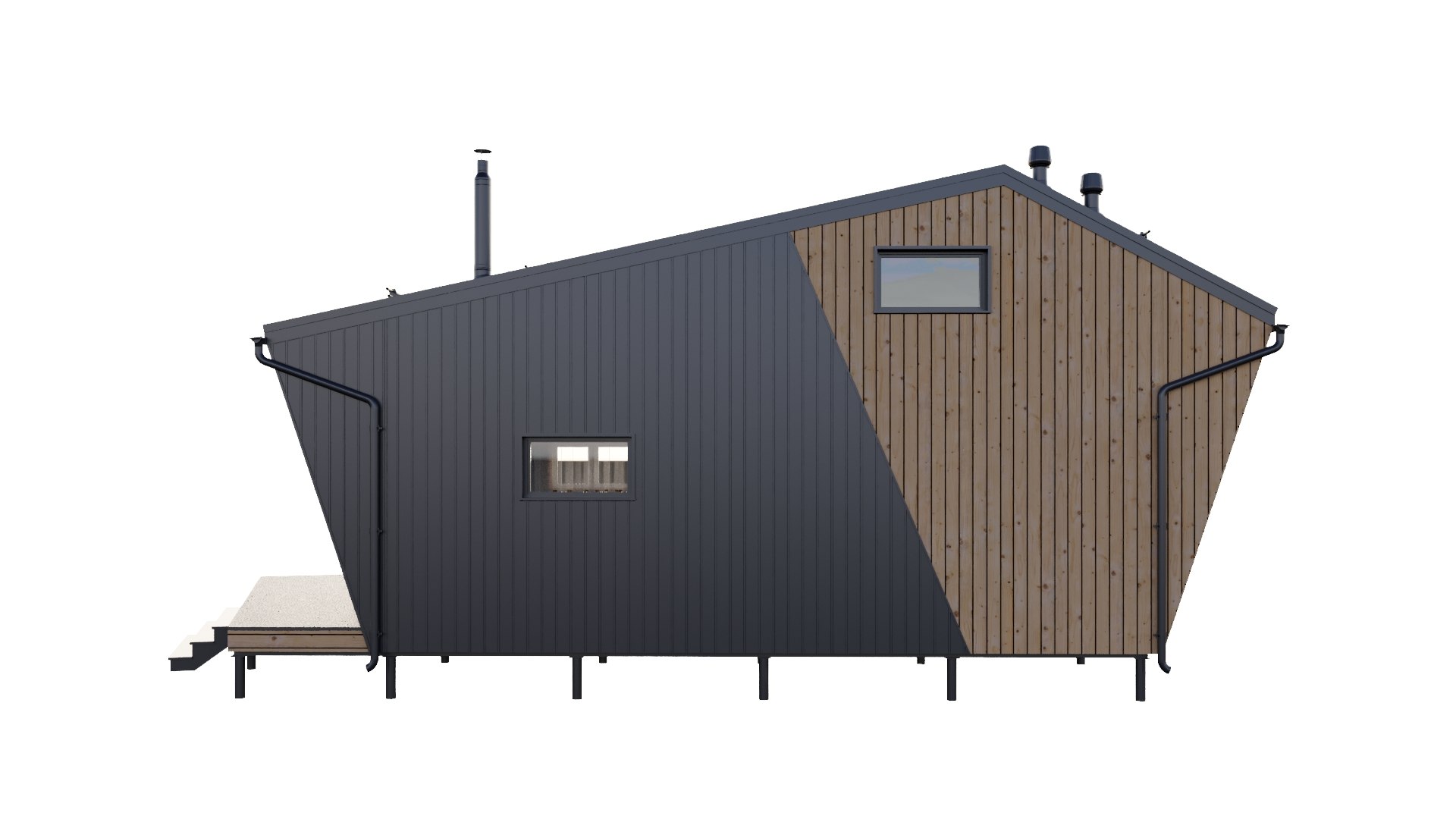 3D Futuristic Wooden Cabin - TurboSquid 2055581