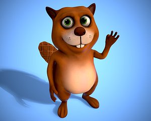cartoon beaver model
