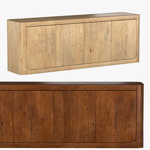 3D model OSLO PANEL 4-DOOR MEDIA CONSOLE