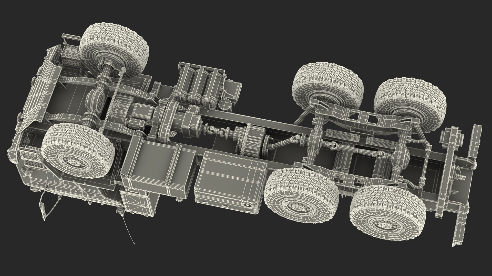 FMTV 5 Ton 6x6 Tactical Truck Chassis Green 3D Model - TurboSquid 1848691