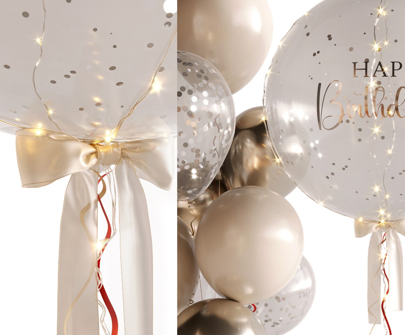 3D Balloons Birthday Holiday Decorations 3D Model - TurboSquid 2282830