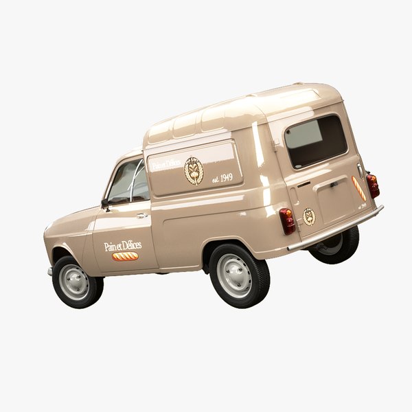 3D model Renault 4 Van French Bakery