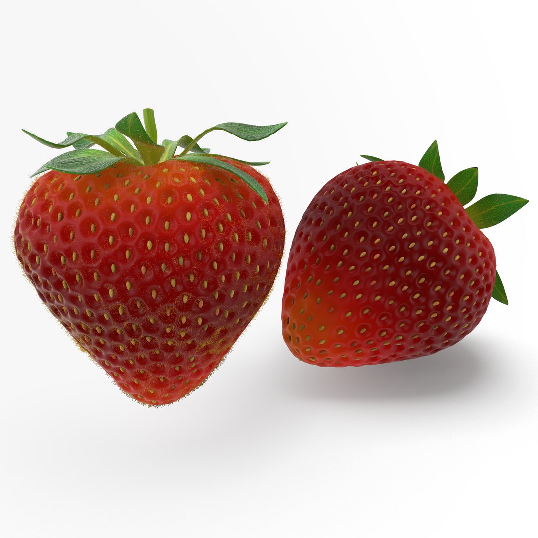 Strawberry 3D model preview