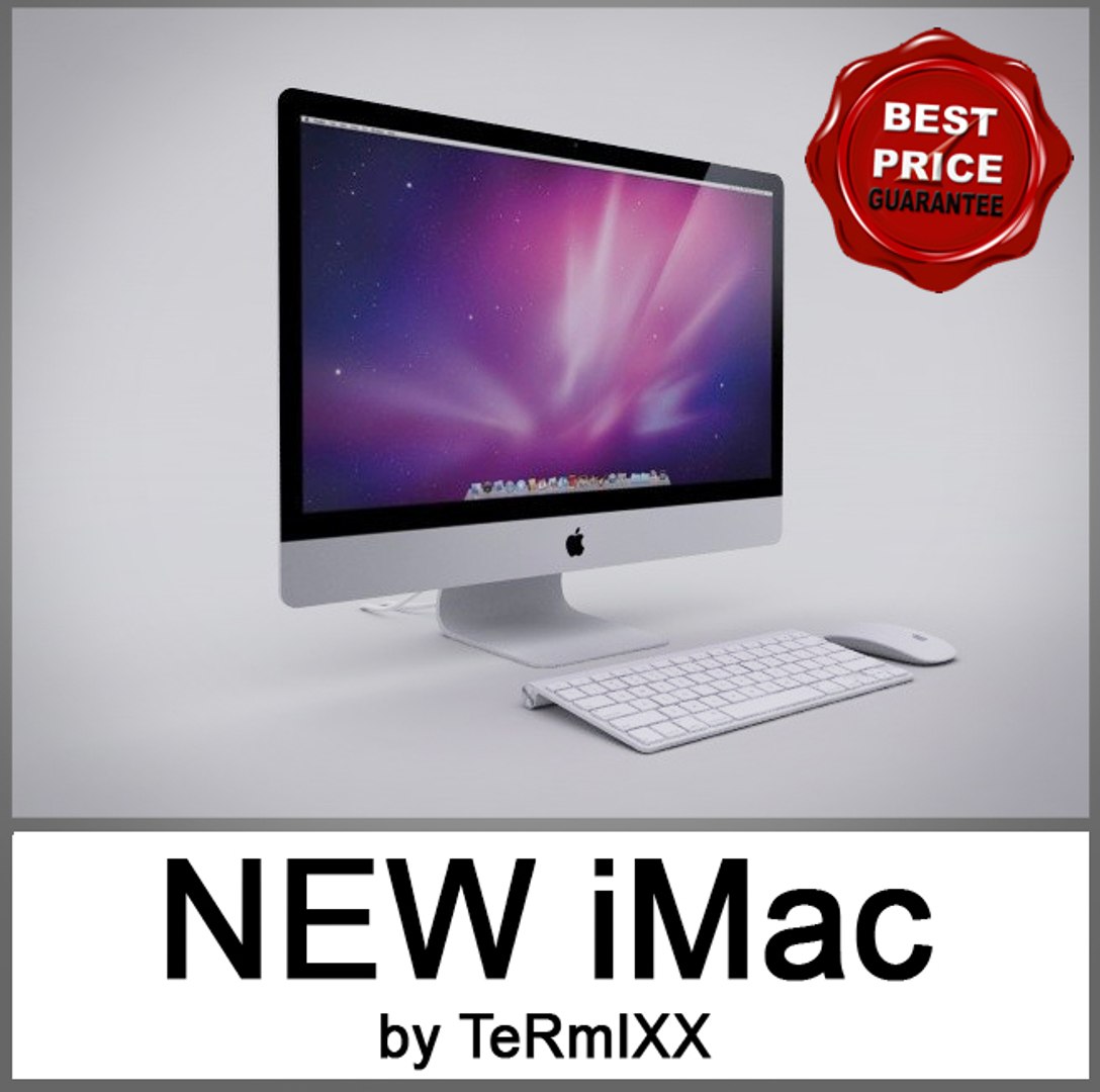 New Imac 27 Computer 3d Model