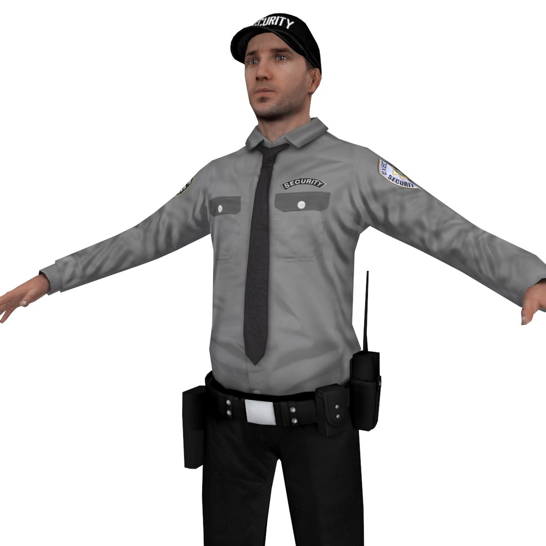3d Rigged Security 2 Model