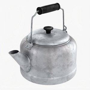 3D Old metal kettle