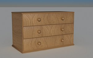 wooden drawer wood 3d model