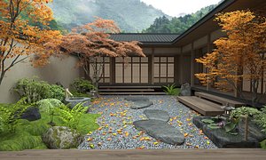 Japanese Courtyard 02 3D model