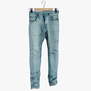 realistic jeans blue v10 3D model